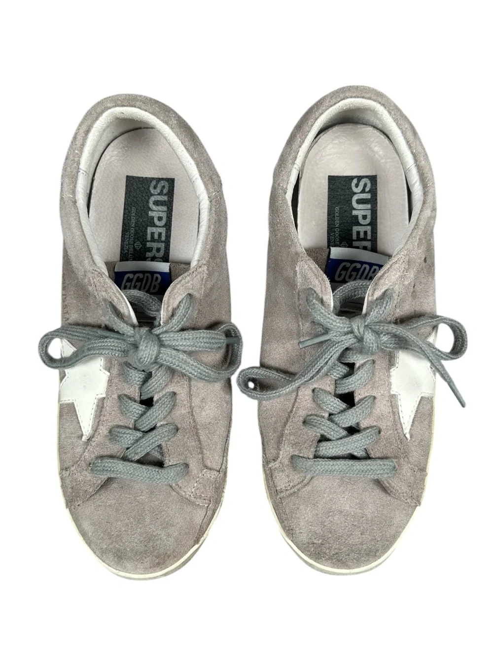 Golden Goose Superstar Taupe Suede White Star Sneakers EU 37